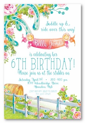 Horsing Around Personalized Party Invitations