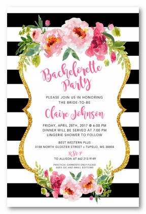Sassy Stripes Personalized Party Invitations