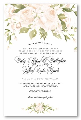 Wedding in White Personalized Party Invitations