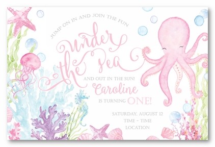 Under the Sea Personalized Party Invitations