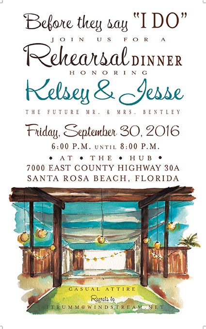 Outdoor Pavillion Personalized Party Invitations