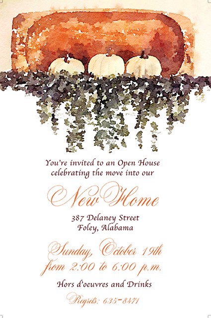 Thanksgiving Harvest Bowl Personalized Party Invitations