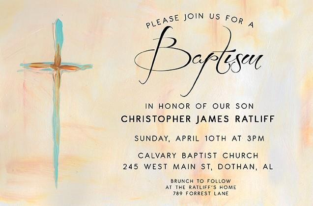 The Cross Personalized Party Invitations