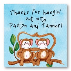 Two Monkeys Personalized 3x3 Calling Cards