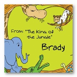 Jungle Scene Personalized 3x3 Calling Cards