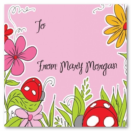 Garden Scene Personalized 3x3 Calling Cards