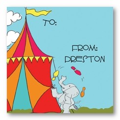 Circus Personalized 3x3 Stickers