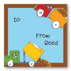 Dump Truck Personalized 3x3 Calling Cards