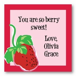 Strawberry Personalized 3x3 Stickers