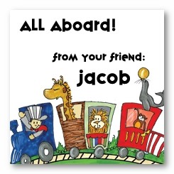 Choo-Choo Personalized 3x3 Calling Cards