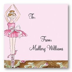 Ballerina Personalized 3x3 Calling Cards