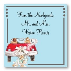 Newly Weds Personalized 3x3 Calling Cards