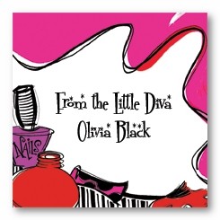 Lil' Diva Personalized 3x3 Stickers