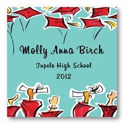 Grad Celebration Personalized 3x3 Stickers