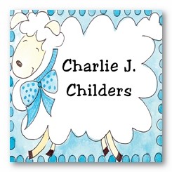 Blue Lamb Personalized 3x3 Calling Cards