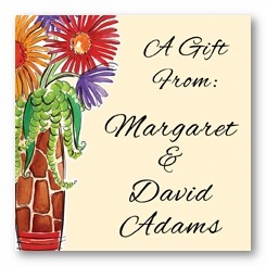 Animal Print Flower Pot Personalized 3x3 Calling Cards