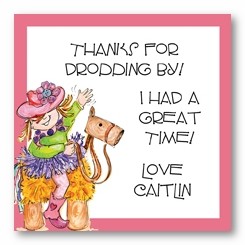 Cowgirl Personalized 3x3 Calling Cards