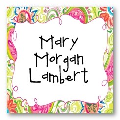 Garden Pattern Personalized 3x3 Calling Cards