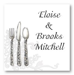 Silverware Personalized 3x3 Calling Cards