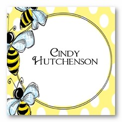 Bumble Bees Personalized 3x3 Stickers