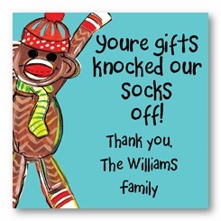 Sock Monkey Personalized 3x3 Calling Cards