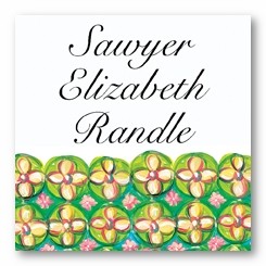 Floral Border Personalized 3x3 Calling Cards