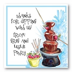 Chocolate Fountain Personalized 3x3 Stickers