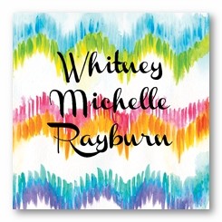 Rainbow Chevron Personalized 3x3 Stickers