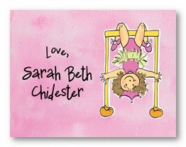 Gymnast Girl Personalized Calling Cards