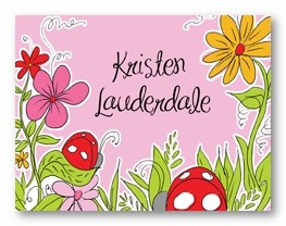 Garden and Ladybugs Personalized Calling Cards