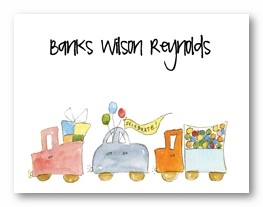 Baby Train Personalized Calling Cards