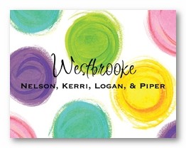 Bright Colorful Polka dots Personalized Calling Cards