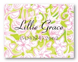 Lilly Pad Pattern Personalized Calling Cards