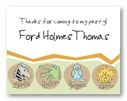 Baby Animals Personalized Calling Cards