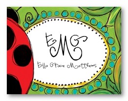 Lady Bug and Polka dots Personalized Calling Cards