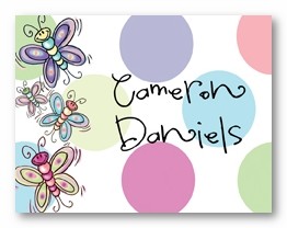 Butterflies and Polka Dots Personalized Calling Cards