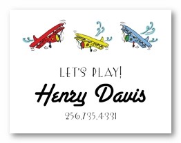 Airplanes Personalized Calling Cards