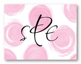 Pink Dots Personalized Calling Cards