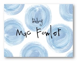 Blue Dots Personalized Calling Cards
