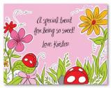 Garden Scene Ladybugs Personalized Folded Note