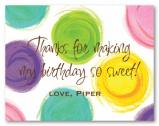 Bright Colorful Polka Dots Personalized Folded Note