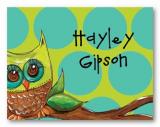 Hoot Owl Personalized Folded Note
