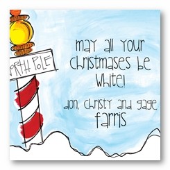 North Pole Personalized 3x3 Stickers