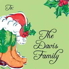 Holiday Boots Personalized 3x3 Calling Cards