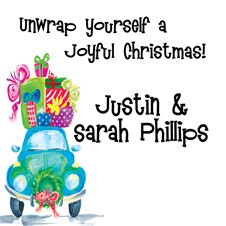 Holiday LoveBug Personalized 3x3 Calling Cards