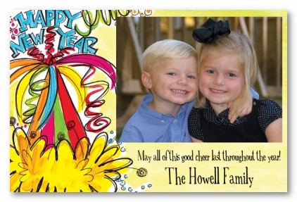 Happy New Year 2012 Personalized Party Invitations or Holiday Photo Cards