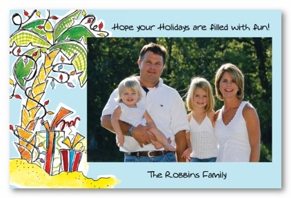 Palm Tree Christmas Personalized Holiday Photo Cards