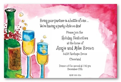 Christmas Cocktail Party Personalized Holiday Invitations