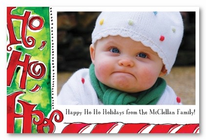 Ho Ho Ho Holiday Personalized Christmas Photo Cards