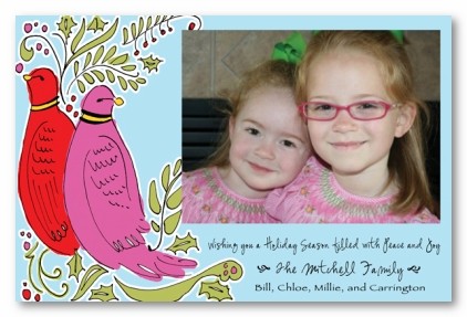 Two Turtle Doves Christmas Personalized Holiday Photo Cards